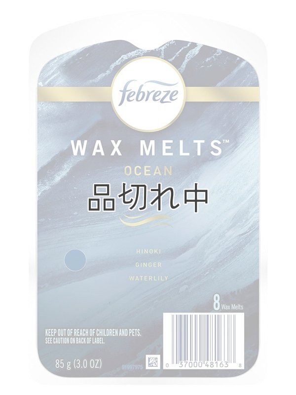 Febreze Wax Melts Ocean Hinoki Ginger Waterlily 6 Melts - 2.75 Oz