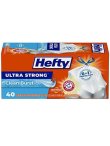 画像1: 【Hefty】香り付きゴミ袋★13ガロン(49L)×40枚：クリーンバースト ホワイト(ひも付き)