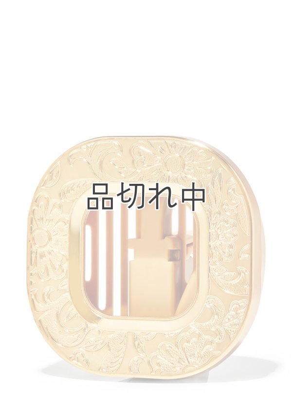 画像1: 【Bath&BodyWorks】カーフレグランスホルダー(ベント＆バイザークリップ付)：スタンプゴールドフラワー
