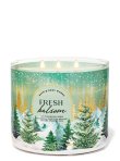 画像1: 【Bath&BodyWorks】3-wickキャンドル（14.5oz）：フレッシュバルサム(デザイン選択可)