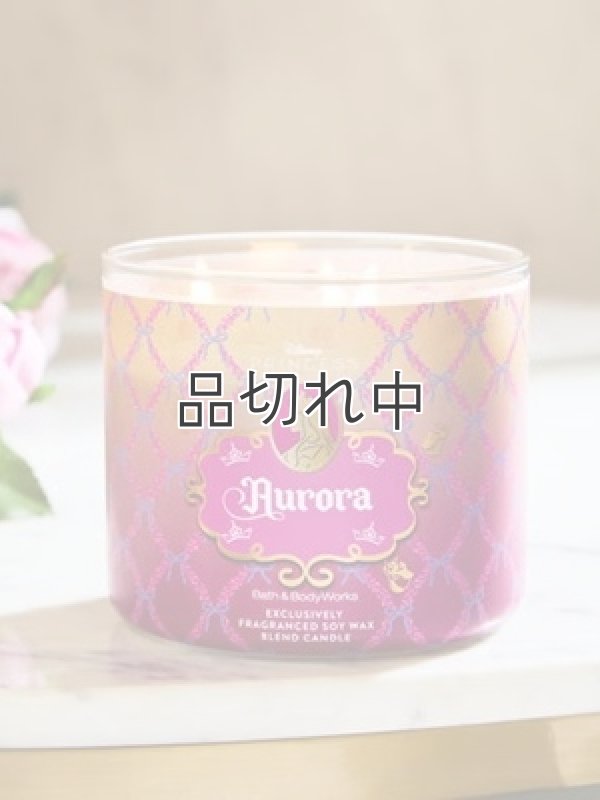 画像1: 【Bath&BodyWorks】《Disney Princessコラボ》3-wickキャンドル（14.5oz）：Aurora (オーロラ)
