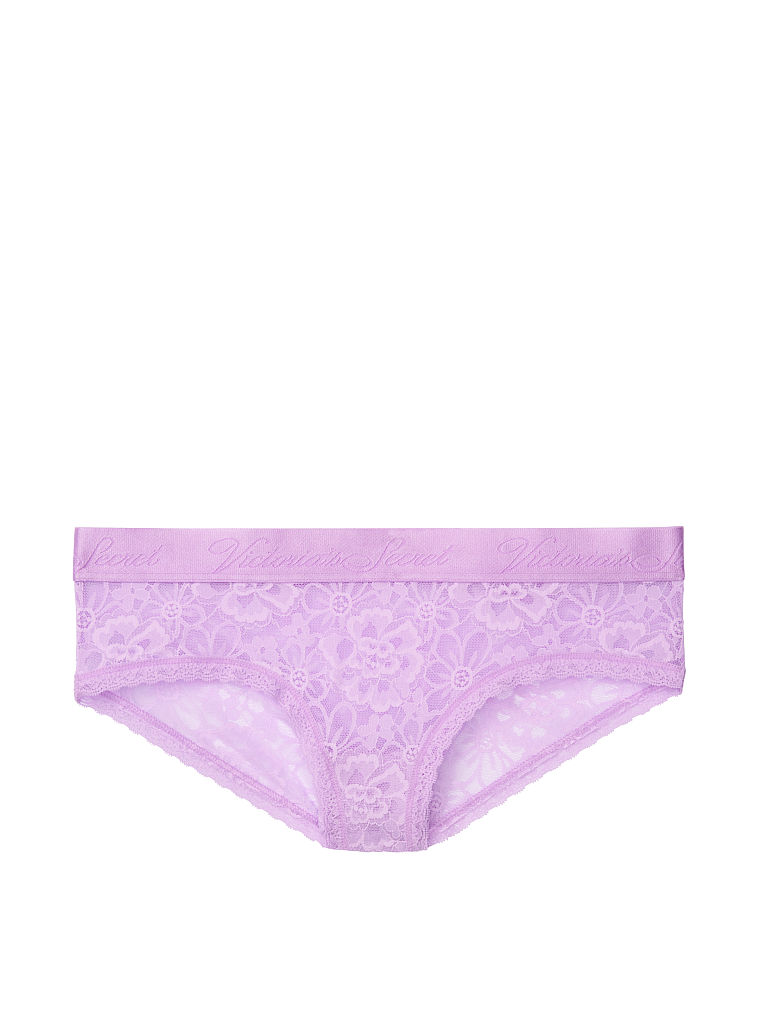 画像1: 【Victoria's Secret/ヴィクトリアシークレット】Logo Waist Hiphugger Panty ショーツ(XS)：パープルペタル