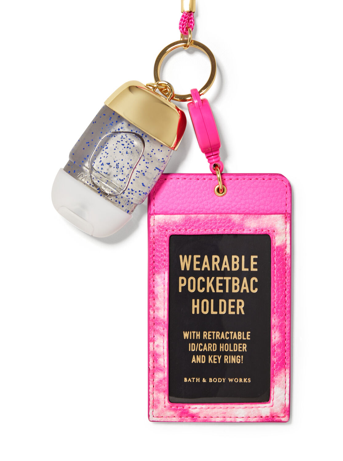 画像1: ★50％OFF★2690円→1345円【Bath&BodyWorks】ネックストラップ＆IDケース付き☆ミニハンドジェルホルダー：ウェアラブルタイダイIDカード