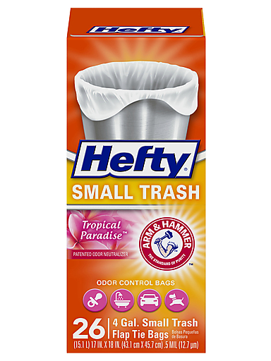 画像1: 【Hefty】香り付きゴミ袋★4ガロン(15L)×26枚：トロピカルパラダイス