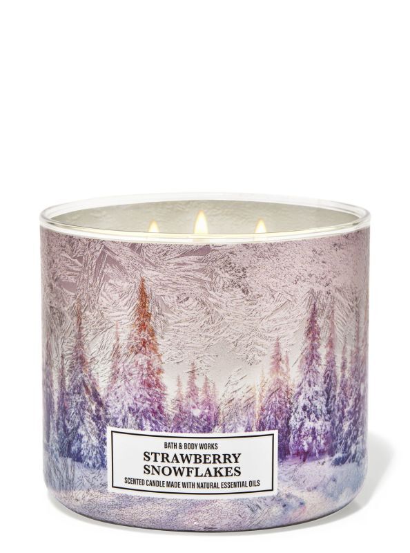 Bath&BodyWorks】3-wickキャンドル(14.5oz):ストロベリー