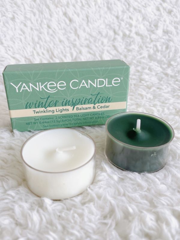 画像1: 【YANKEE CANDLE/ヤンキーキャンドル】ティーライトキャンドル2個セット：トゥウィンクリングライト / バルサム＆シダー