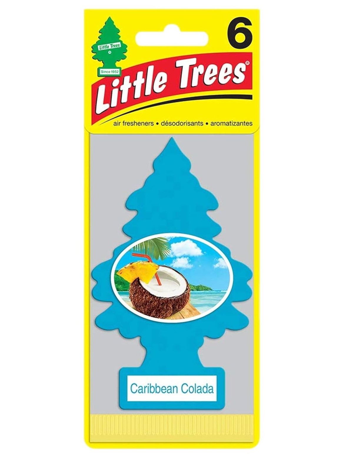 画像1: 【Little Trees/ヤンキーキャンドル】エアーフレッシュナー(6枚セット)：カリビアンコラーダ