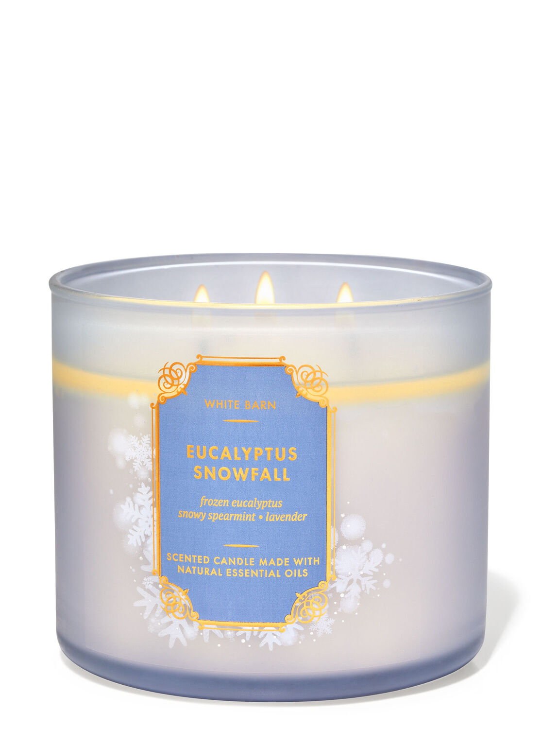 画像1: 【Bath&BodyWorks】3-wickキャンドル（14.5oz）：ユーカリスノーフォール