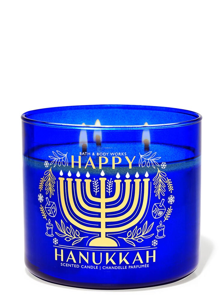 画像1: 【Bath&BodyWorks】3-wickキャンドル（14.5oz）：Happy Hanukkah（ハッピーハヌカー）