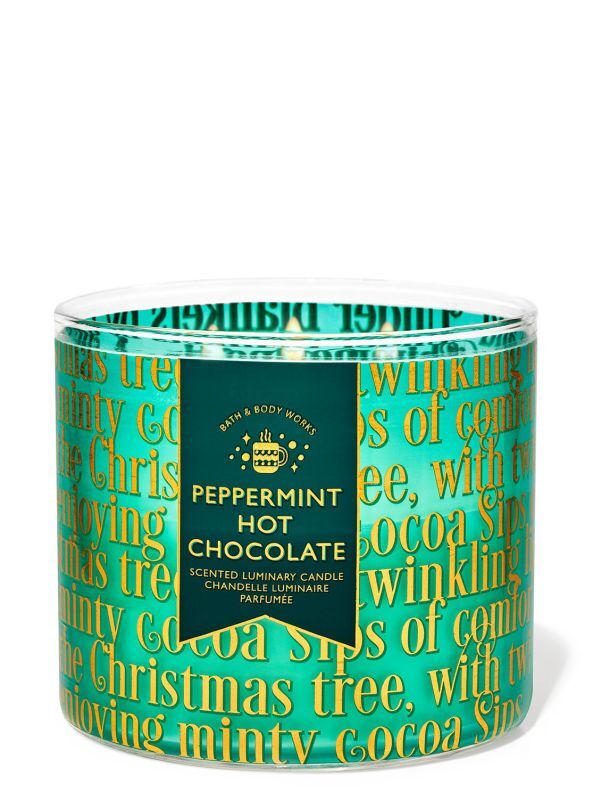 画像1: 【Bath&BodyWorks】3-wickキャンドル（14.5oz）：ペパーミントホットチョコレート