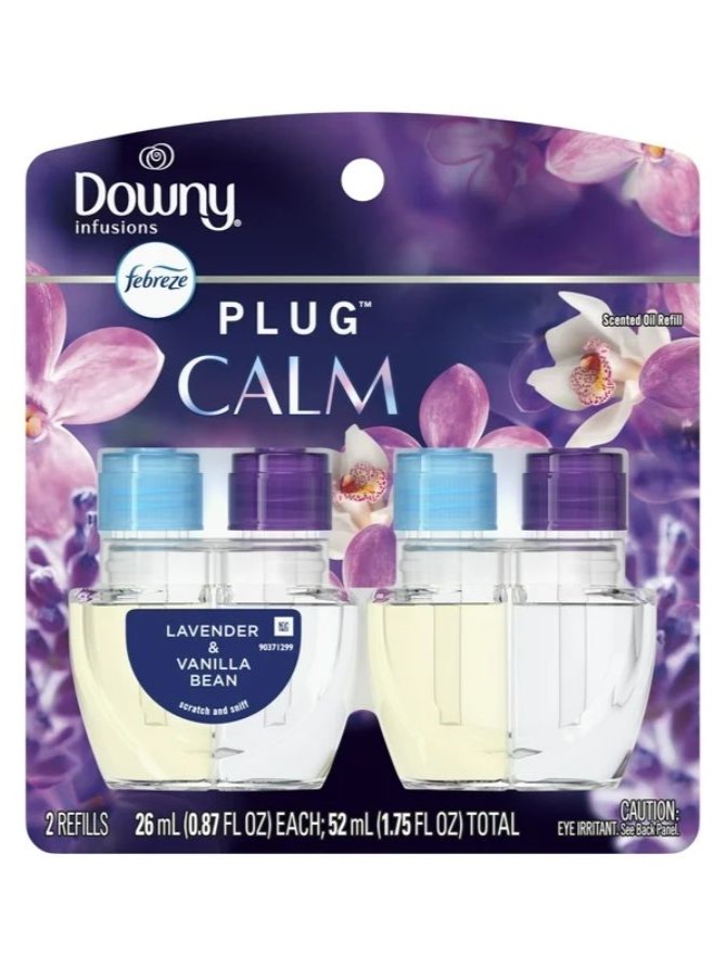 画像1: 【USファブリーズ】プラグインオイルリフィル(2セット入)：Downy CALM ラベンダー＆バニラビーン