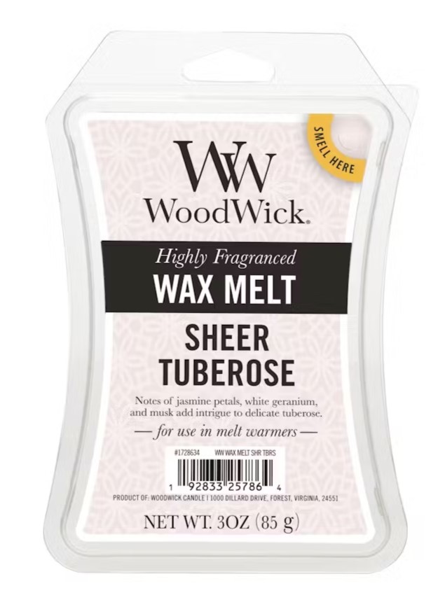 画像1: 【WoodWick/ウッドウィック】ワックスメルト6P入り(3oz)：シアーチュベローズ