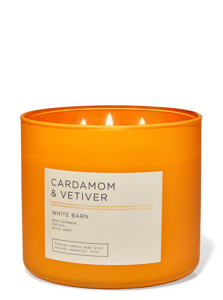 画像1: 【Bath&BodyWorks】3-wickキャンドル（14.5oz）：カルダモン＆ベチバー