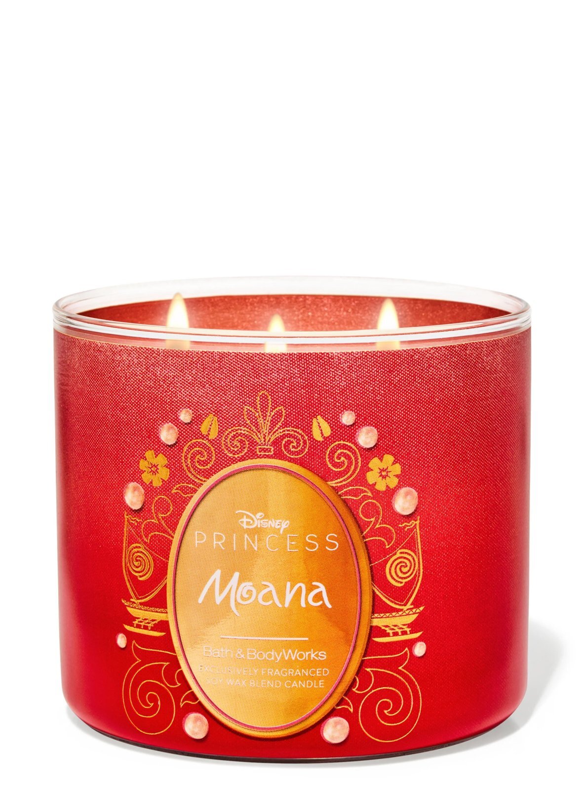 画像1: 【Bath&BodyWorks】《Disney Princessコラボ》3-wickキャンドル（14.5oz）：Moana (モアナ)