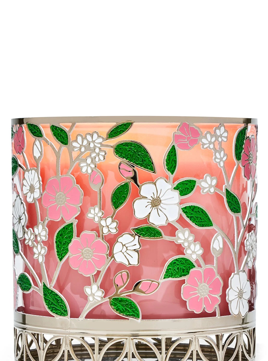 画像1: 【Bath&BodyWorks】3wickキャンドルホルダー：Floral Toss