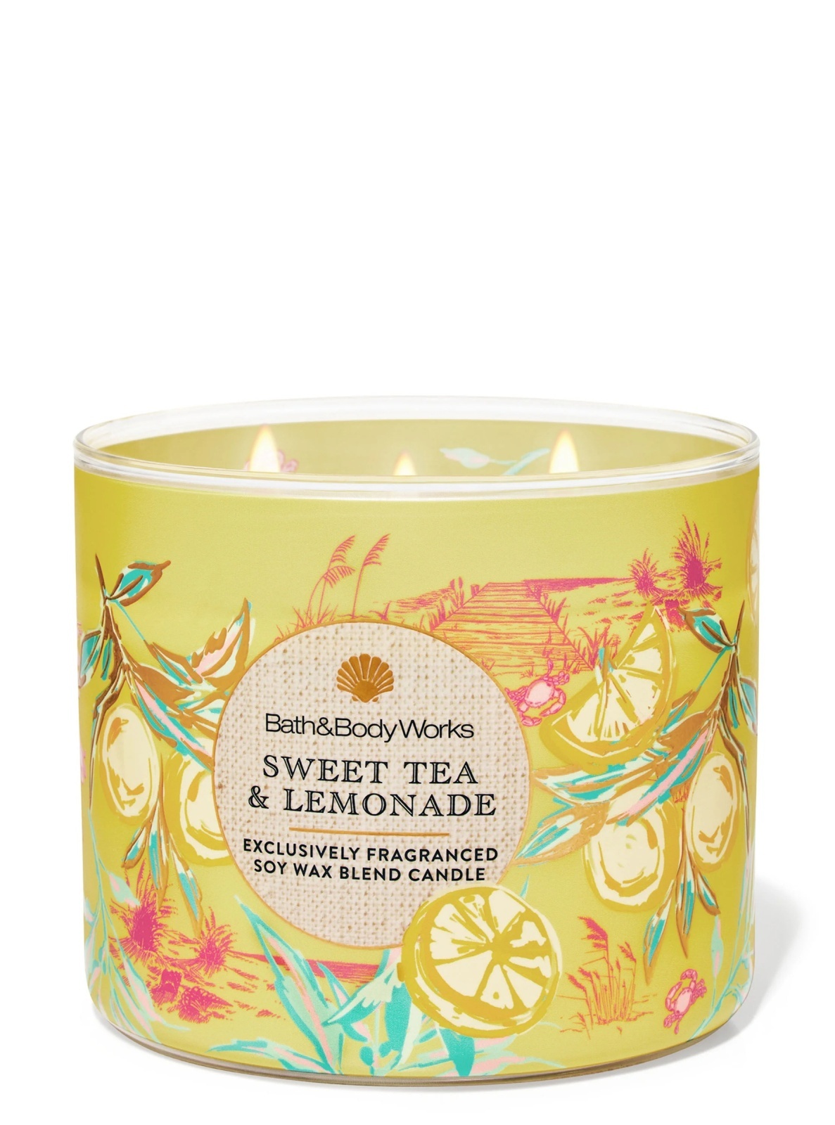 画像1: 【Bath&BodyWorks】3-wickキャンドル（14.5oz）：スイートティー＆レモネード
