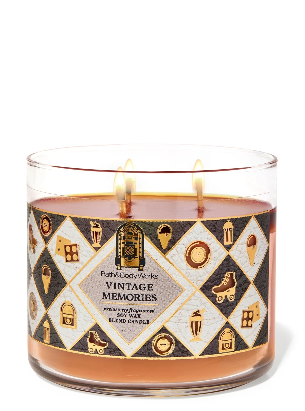 画像1: 【Bath&BodyWorks】3-wickキャンドル（14.5oz）：ヴィンテージメモリーズ