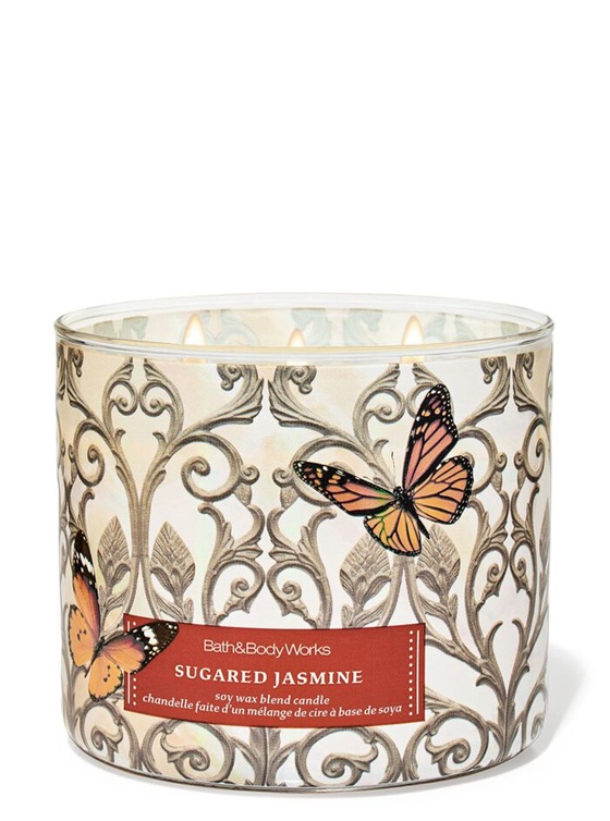 画像1: 【Bath&BodyWorks】3-wickキャンドル（14.5oz）：シュガージャスミン