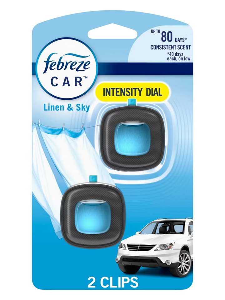 画像1: 【USファブリーズ】車用芳香剤(2個入り)：リネン＆スカイ