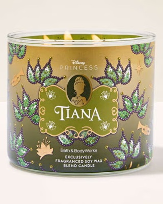 画像2: 【Bath&BodyWorks】《Disney Princessコラボ》3-wickキャンドル（14.5oz）：Tiana (ティアナ)