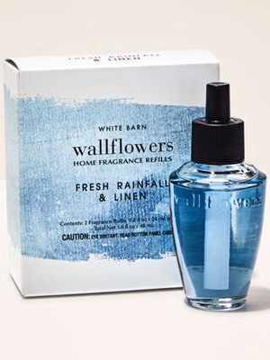 画像1: 【Bath&BodyWorks】Wallflowers詰替リフィル(2個入り)：フレッシュレインフォール＆リネン