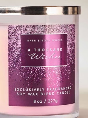 画像2: 【Bath&BodyWorks】シグネチャー1-wickキャンドル（8oz）：A Thousand Wishes