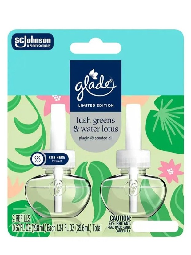 画像1: 【glade】プラグインオイルリフィル(2個入)：ラッシュグリーン＆ウォーターロータス