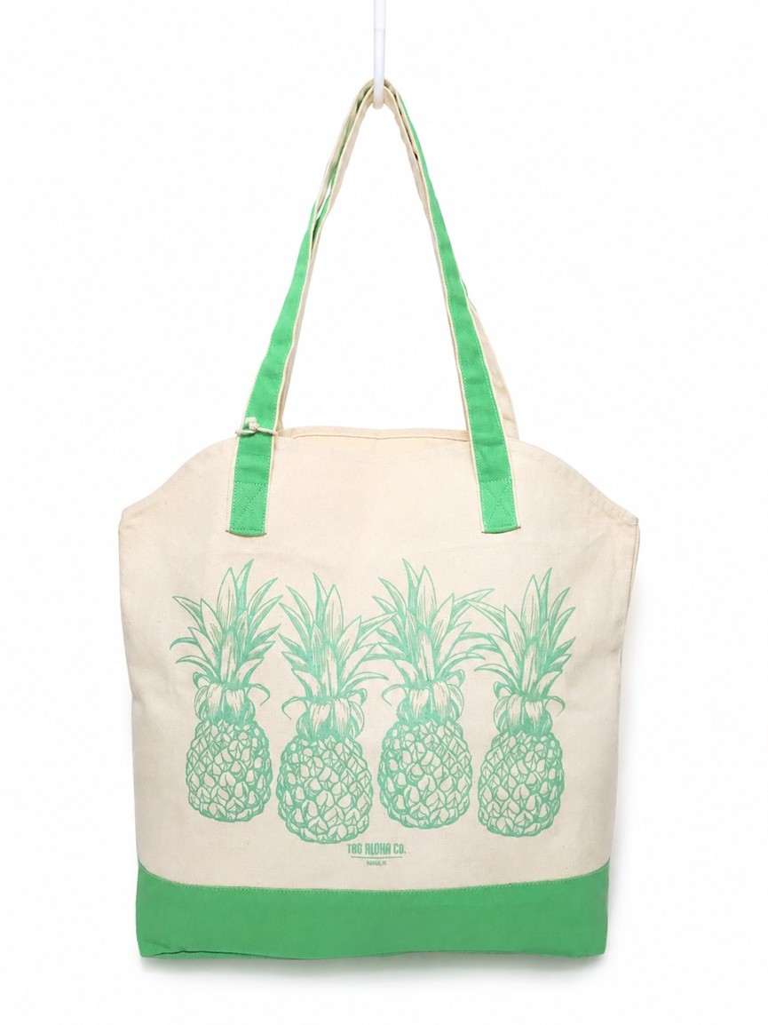 画像1: 【Whole Foods Market/ホールフーズマーケット】ハワイ限定☆エコバッグ：パイナップルトート(カハラ)