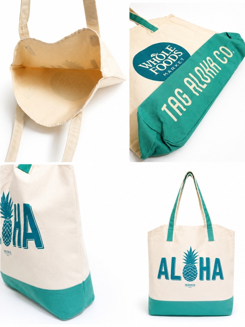 画像3: 【Whole Foods Market/ホールフーズマーケット】ハワイ限定☆エコバッグ：アロハトート(カハラ)