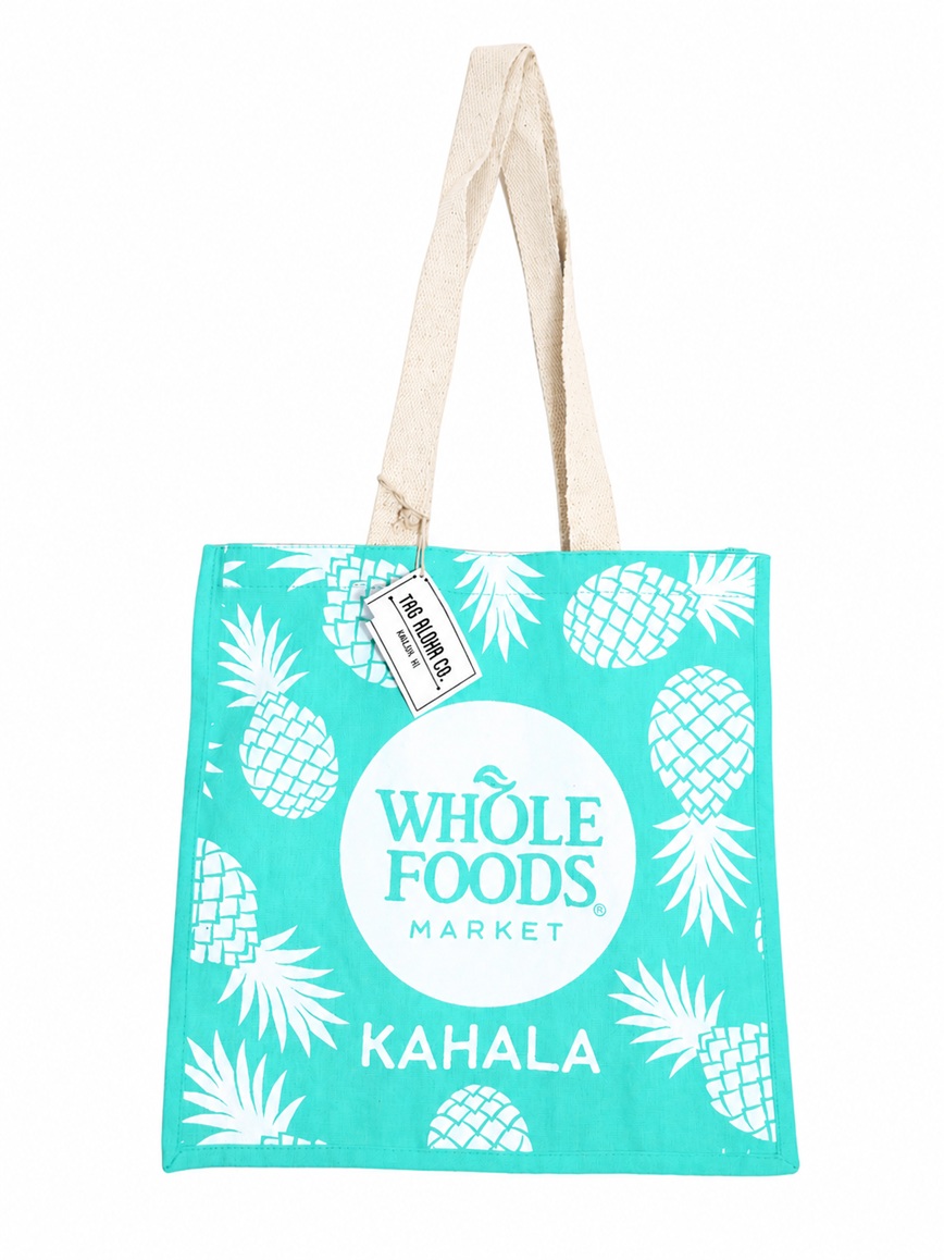 画像1: 【Whole Foods Market/ホールフーズマーケット】ハワイ限定☆エコバッグ：カハラブルーパイン
