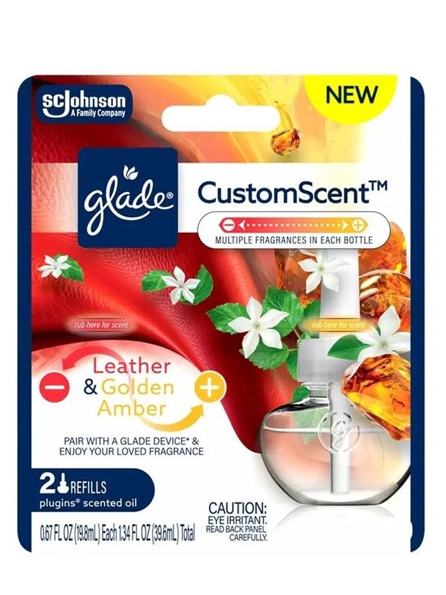 画像1: 【glade】プラグインオイルリフィル(2個入)：《CustomScent》レザー＆ゴールデンアンバー