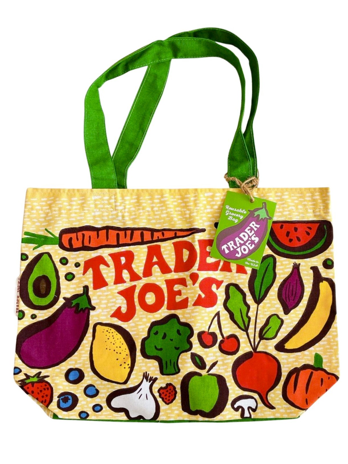 画像1: 【Trader Joe's/トレーダージョーズ】エコバッグ：フルーツ＆ベジタブル