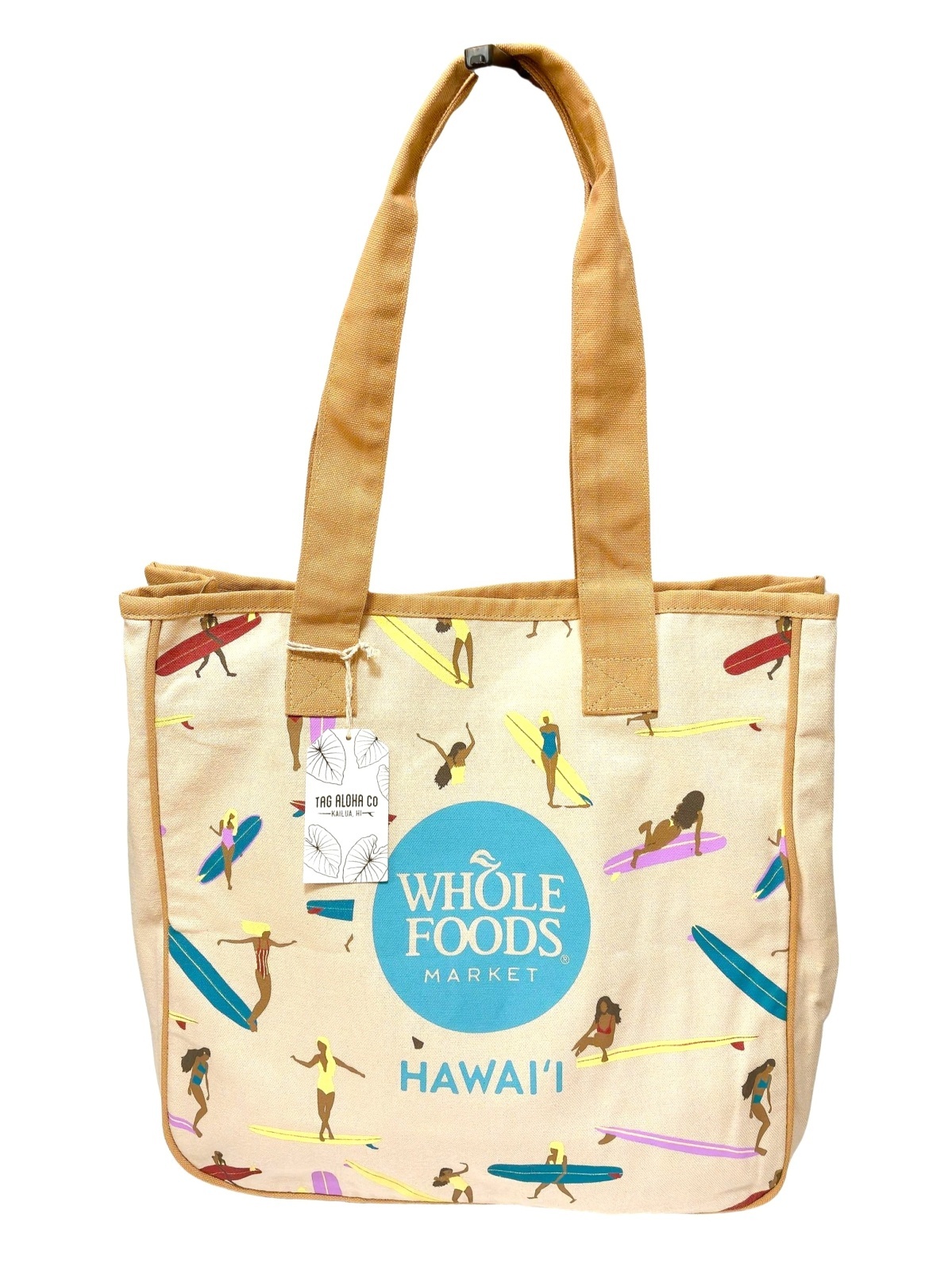 画像1: 【Whole Foods Market/ホールフーズマーケット】ハワイ限定☆ロープトート：サーフガール