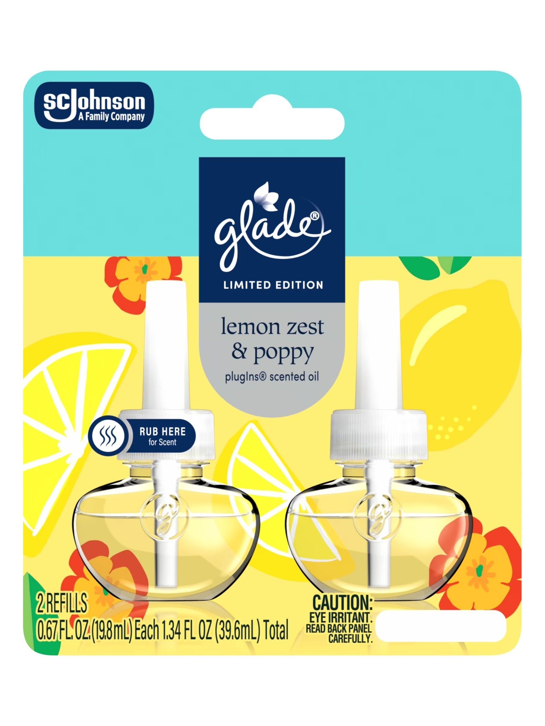 画像1: 【glade】プラグインオイルリフィル(2個入)：レモンゼスト＆ポピー