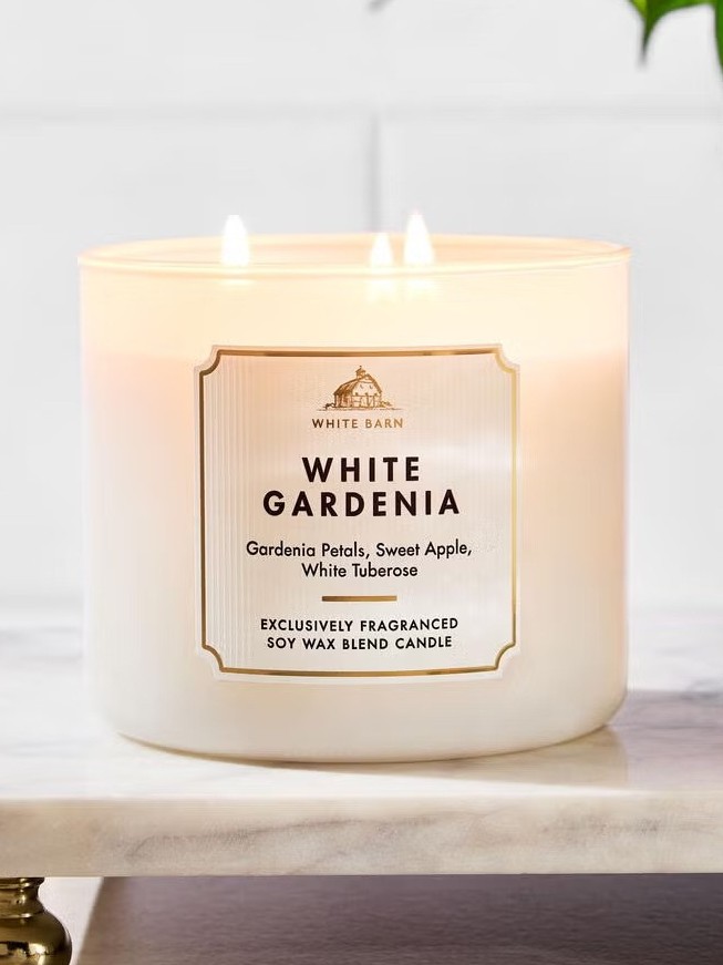 画像1: 【Bath&BodyWorks】3-wickキャンドル（14.5oz）：ホワイトガーデニア