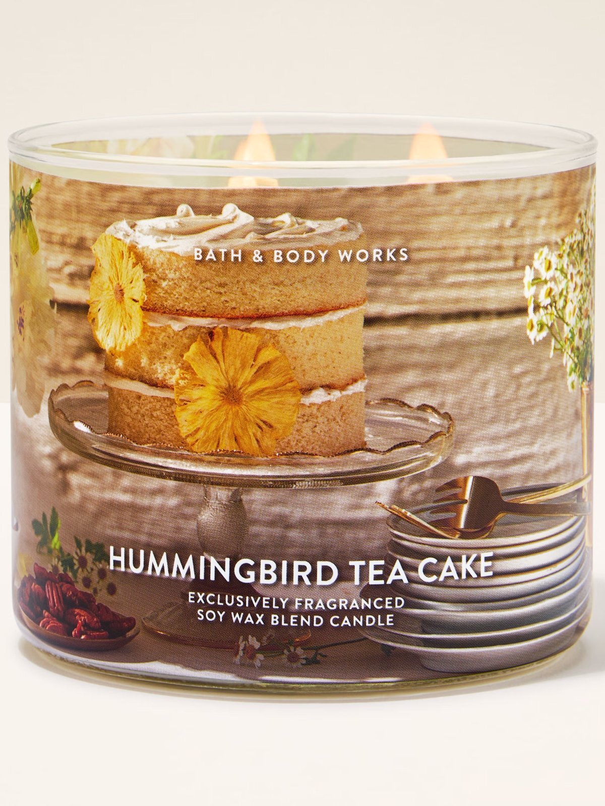 画像2: 【Bath&BodyWorks】3-wickキャンドル（14.5oz）：ハミングバードティーケーキ