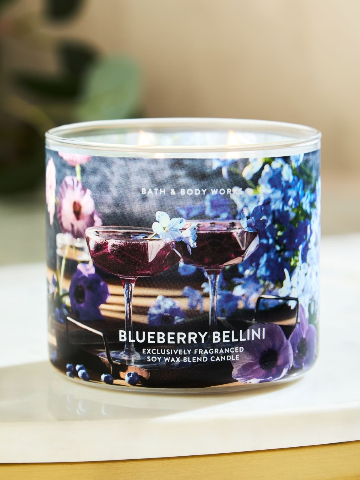 画像1: 【Bath&BodyWorks】3-wickキャンドル（14.5oz）：ブルーベリーベリーニ